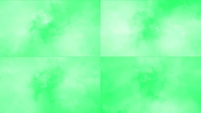动画-绿色屏幕上的云效果