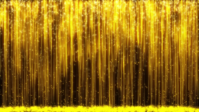 4K金色粒子瀑布3