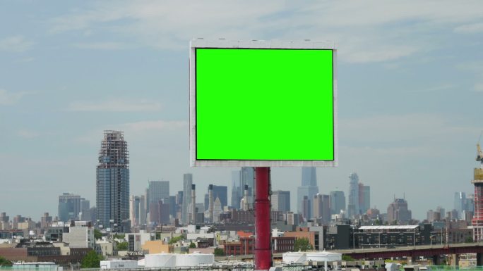 绿色广告牌屏幕