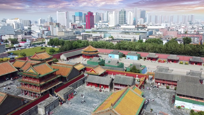 沈阳 和平区 地标 航拍素材 辽宁