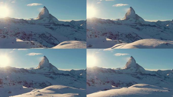 多雪的瑞士阿尔卑斯山
