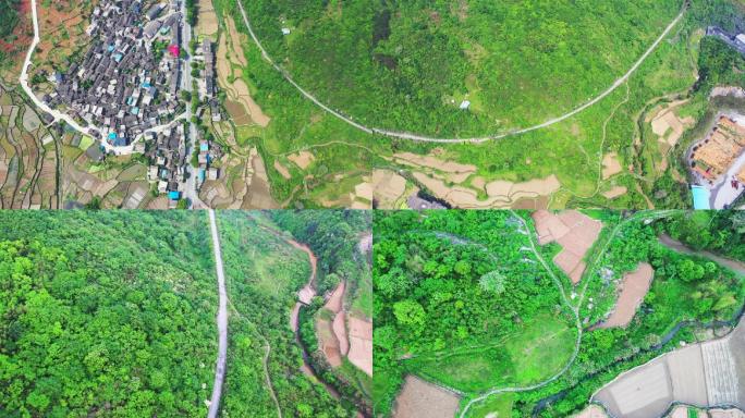 骡马古道湘粤古道高空航拍