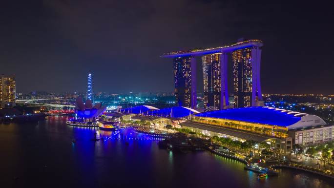 新加坡城酒店海湾夜景