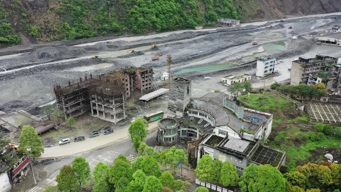 北川老县城地震遗址灾难废墟