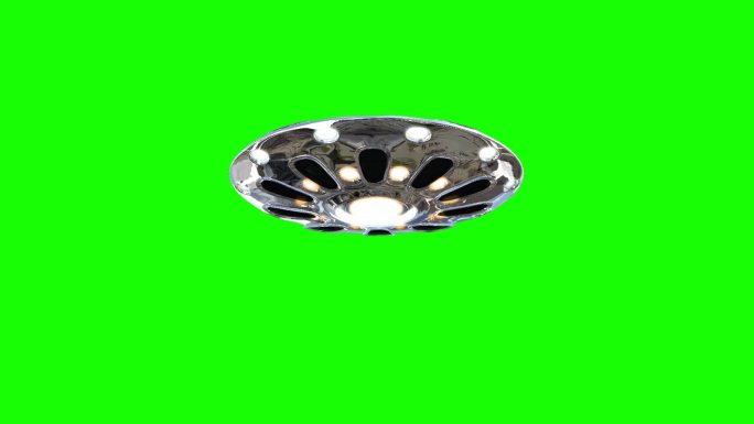 UFO飞碟旋转-绿色屏幕