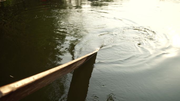 船桨划水划船木浆