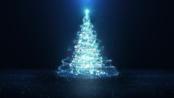 圣诞树-蓝色01