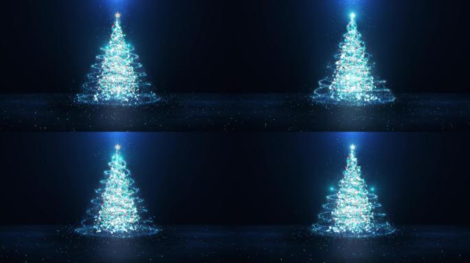 圣诞树-蓝色01