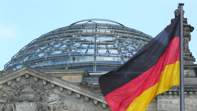 柏林国会大厦国外外国政府景观旗帜旗