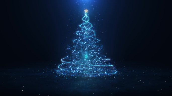 圣诞树-蓝色02