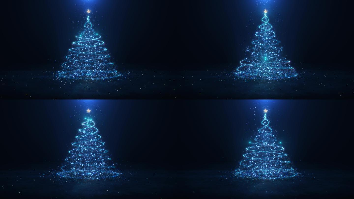 圣诞树-蓝色02
