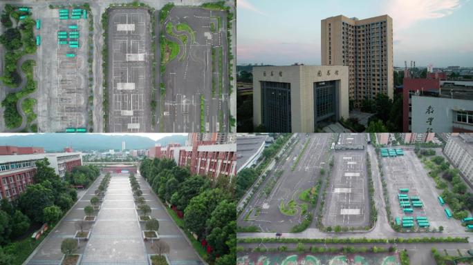 重庆公共运输职业学院4k航拍原素材