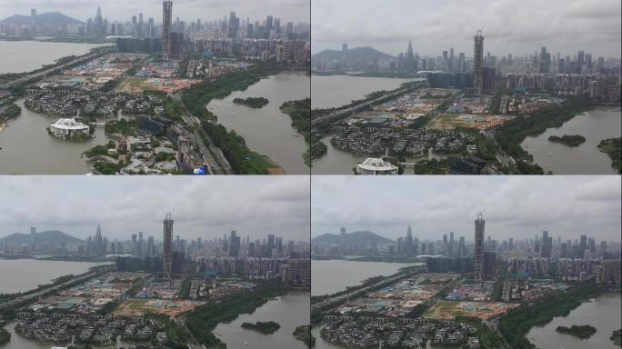 4K航拍  深圳湾超级总部基地