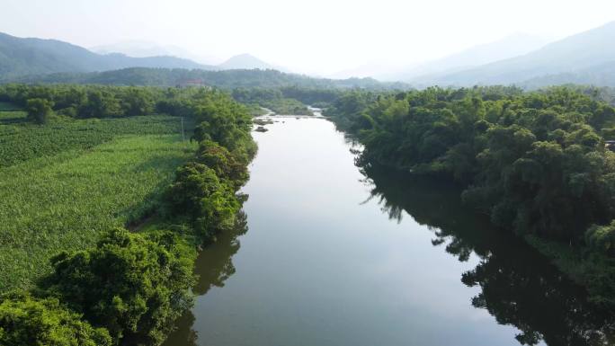 4K航拍风景秀美山水河流