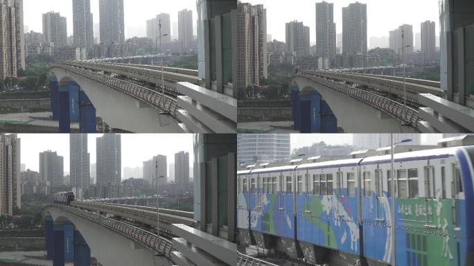 重庆3号线驶来进站
