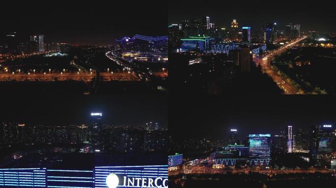成都高新环球中心洲际酒店四川卫视航拍4K