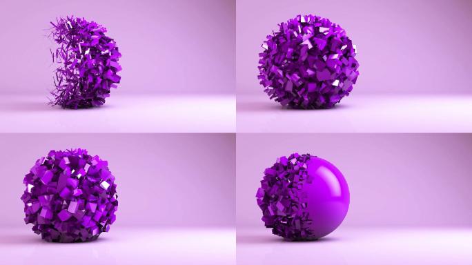 三维球体创建动画视频