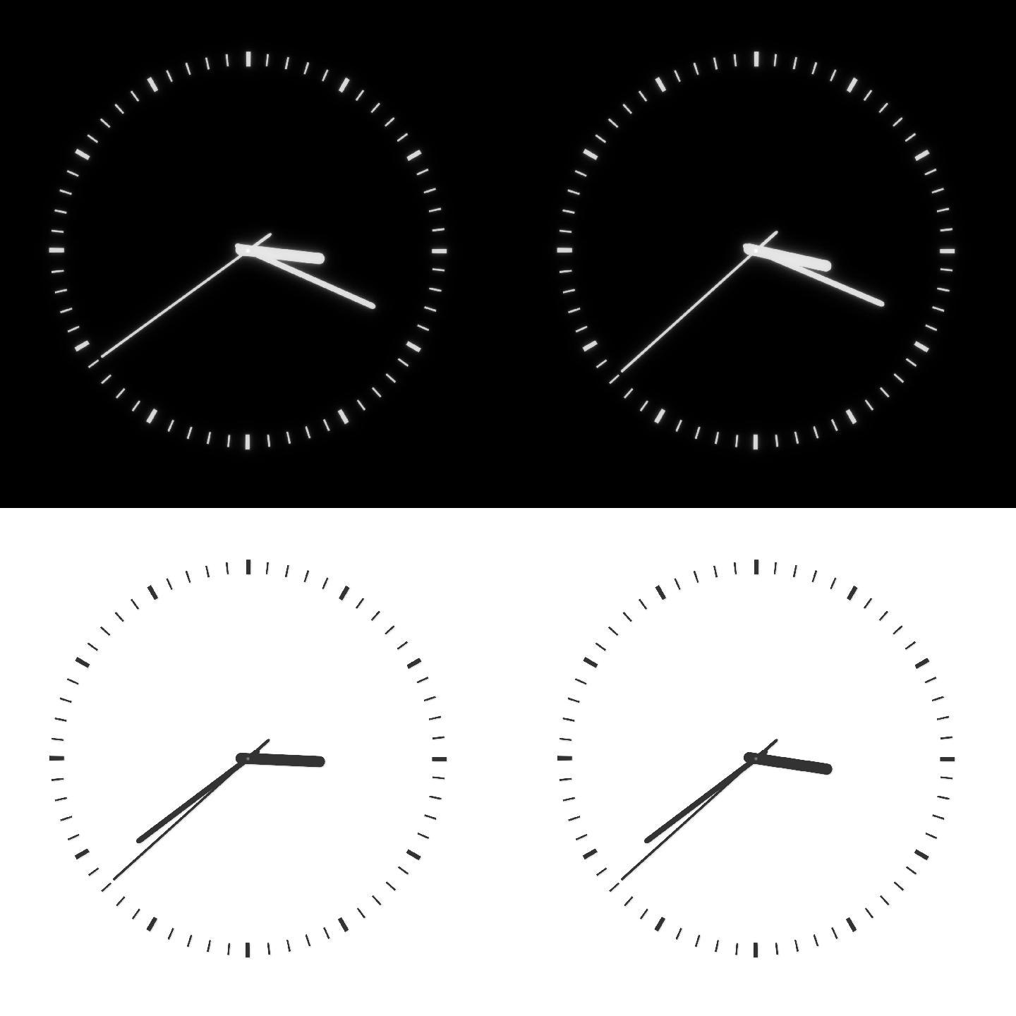 2款时钟时间简约钟表 指针 时间 转动