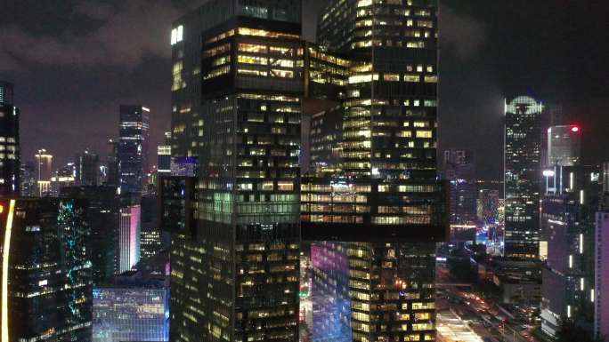 4K航拍  科技地标：深圳腾讯滨海大厦