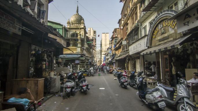 孟买市老城区的一条小巷