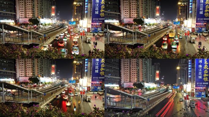 广州天河市中心商业区马路新寇疫情前后对比