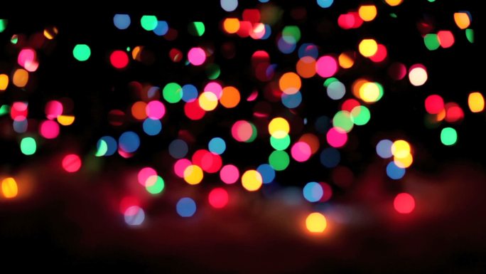 夜间闪烁的圣诞灯-可循环