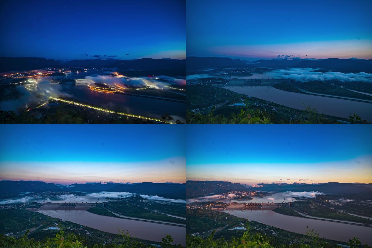 三峡大坝日昼转日8K