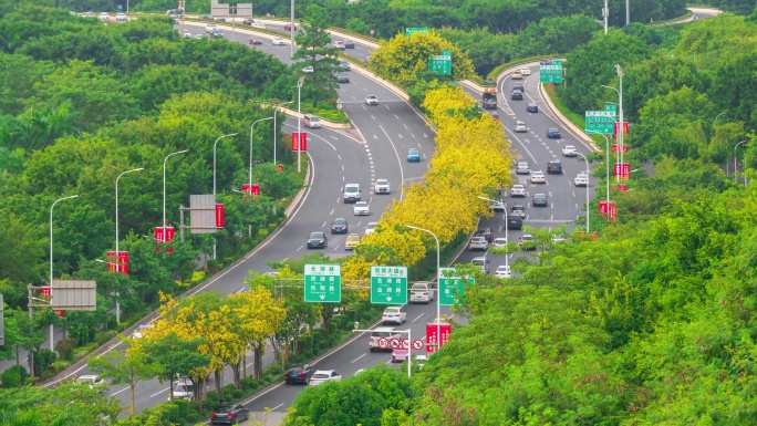 南宁市竹溪立交桥王高峰时段延时摄影