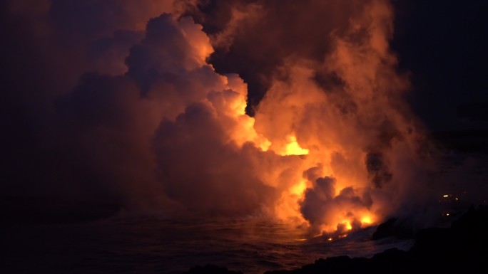 夏威夷活火山喷发破坏夏威夷群岛太平洋