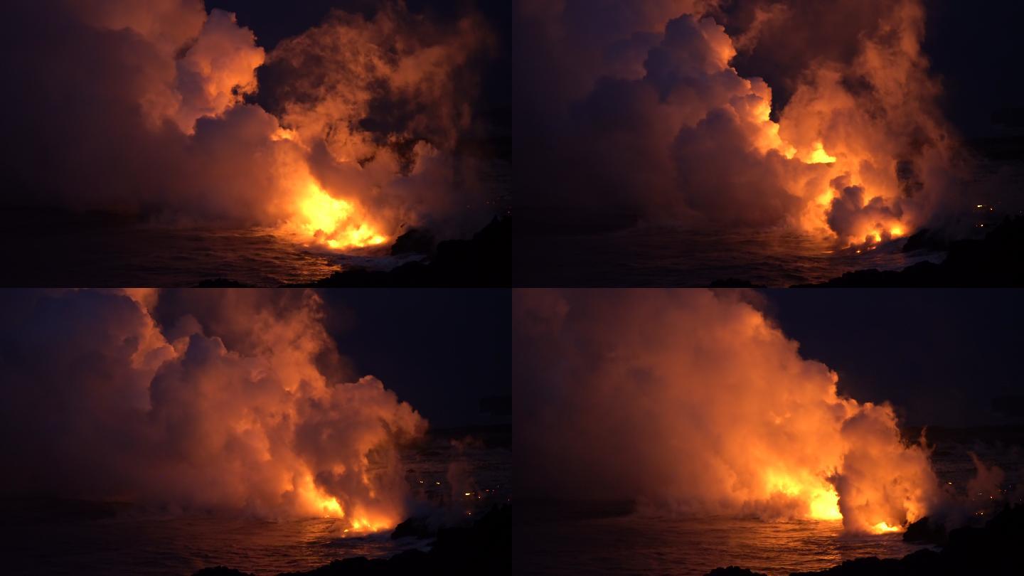 夏威夷活火山喷发破坏夏威夷群岛太平洋