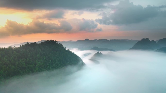 【原创】4K山区云雾云海日出
