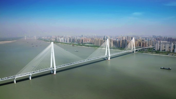 二七长江大桥航拍4K