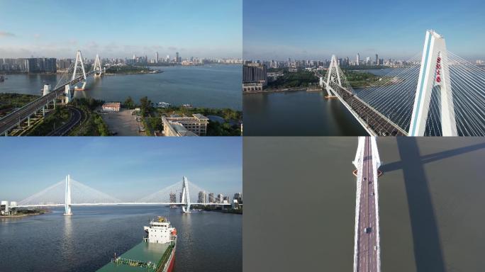 海口城市世纪大桥航拍