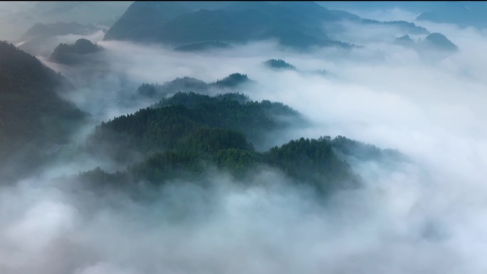 【原创】4K大气贵州山村云雾航拍