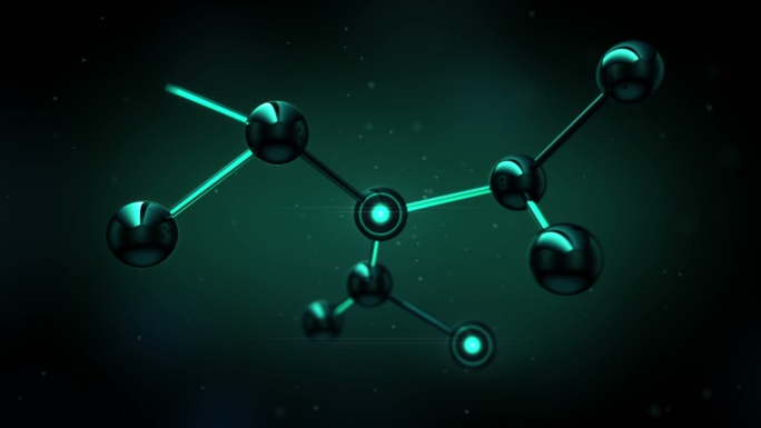 分子结构特效动画dnahud全息视频素材