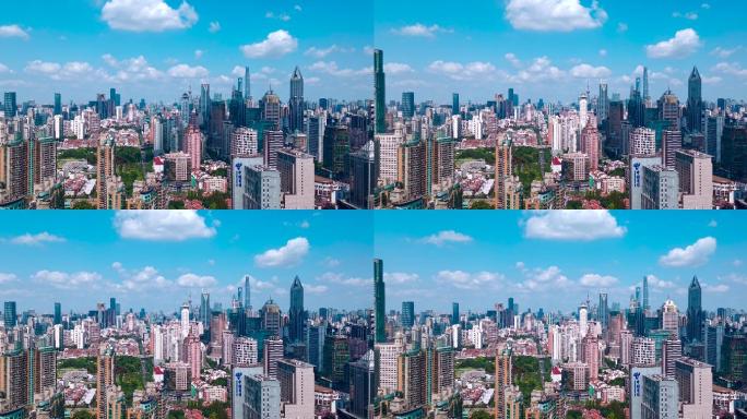 静安高楼拍摄的上海城市延时