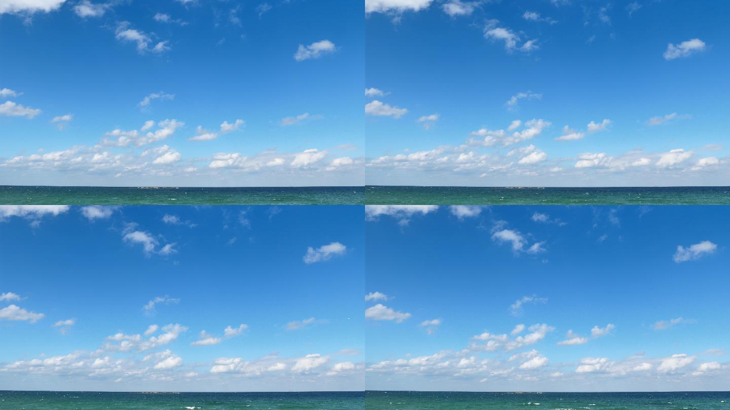 海天景观蓝天白云大海海水风光纯净大自然