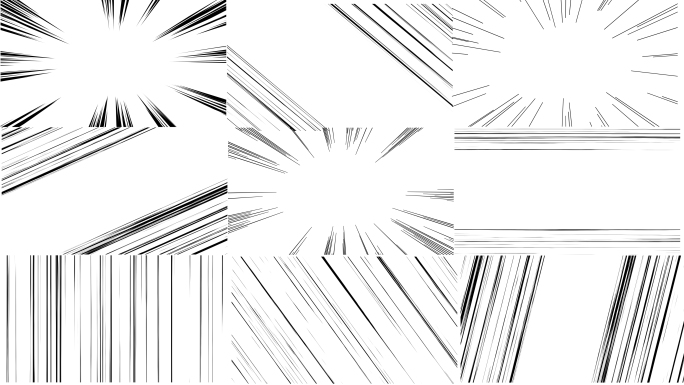 18款4K漫画速度线带通道