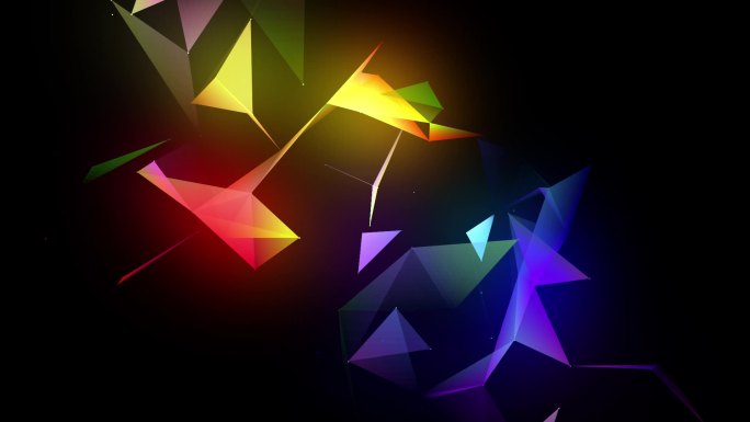 彩色三角形色块粒子