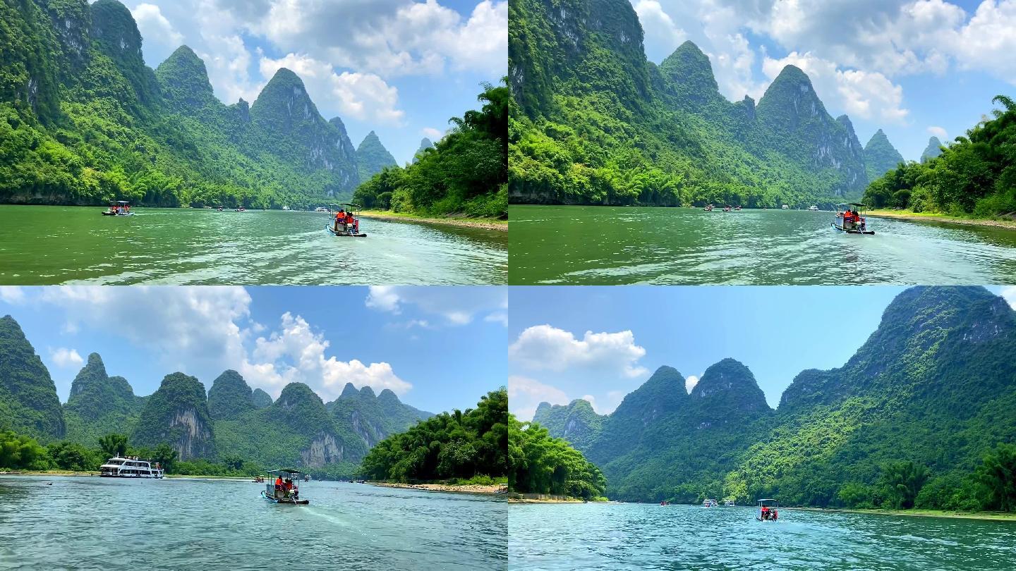 桂林山水甲天下漓江风景山清水秀绿水青山