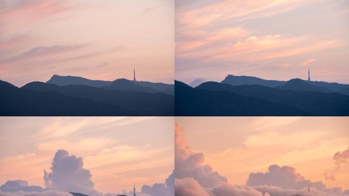 南岳衡山祝融峰日出云海延时摄影