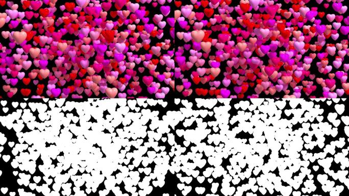 阿尔法蒙版心形图标爆炸