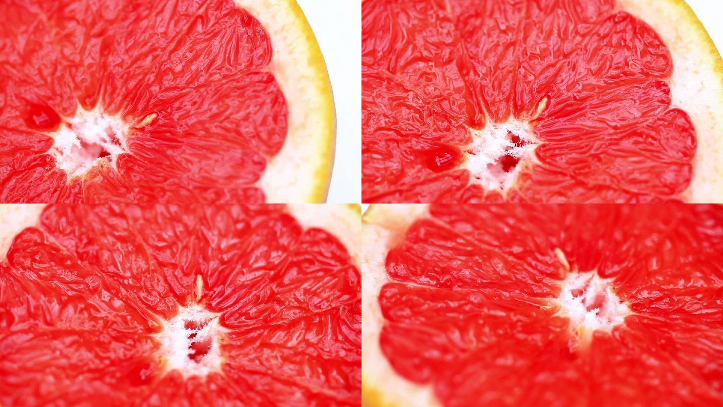 旋转葡萄柚片柚子红心柚维生素C富含营养