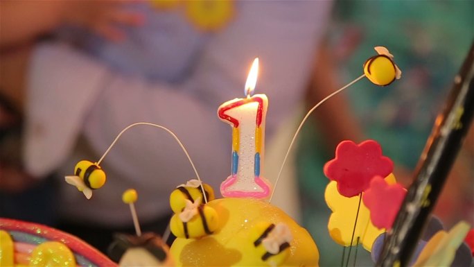 一岁生日蜡烛