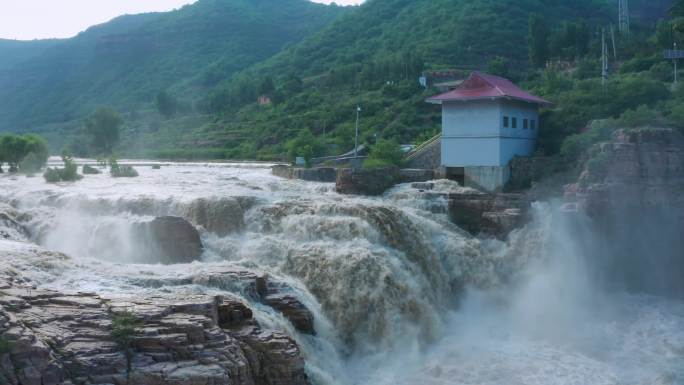 航拍4K黄河 咆哮 澎湃 壮观祖国山河