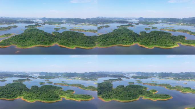 绿色生态湿地湖泊岛屿4K