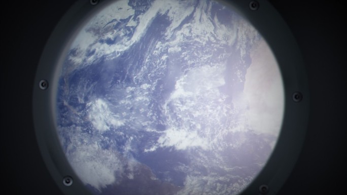 太空舱撞击地球的3d动画