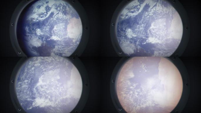 太空舱撞击地球的3d动画