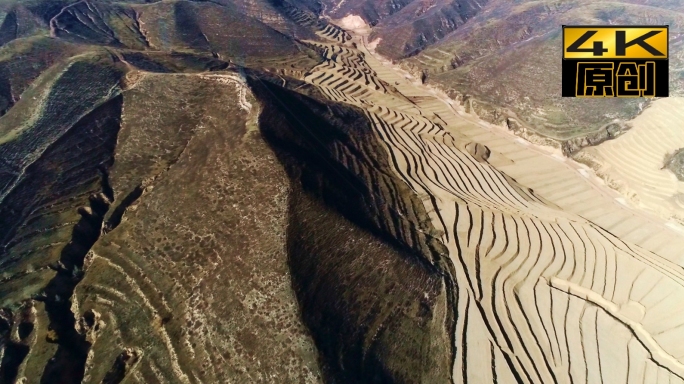 丘陵、山脉、航拍、山川、峡谷、大自然