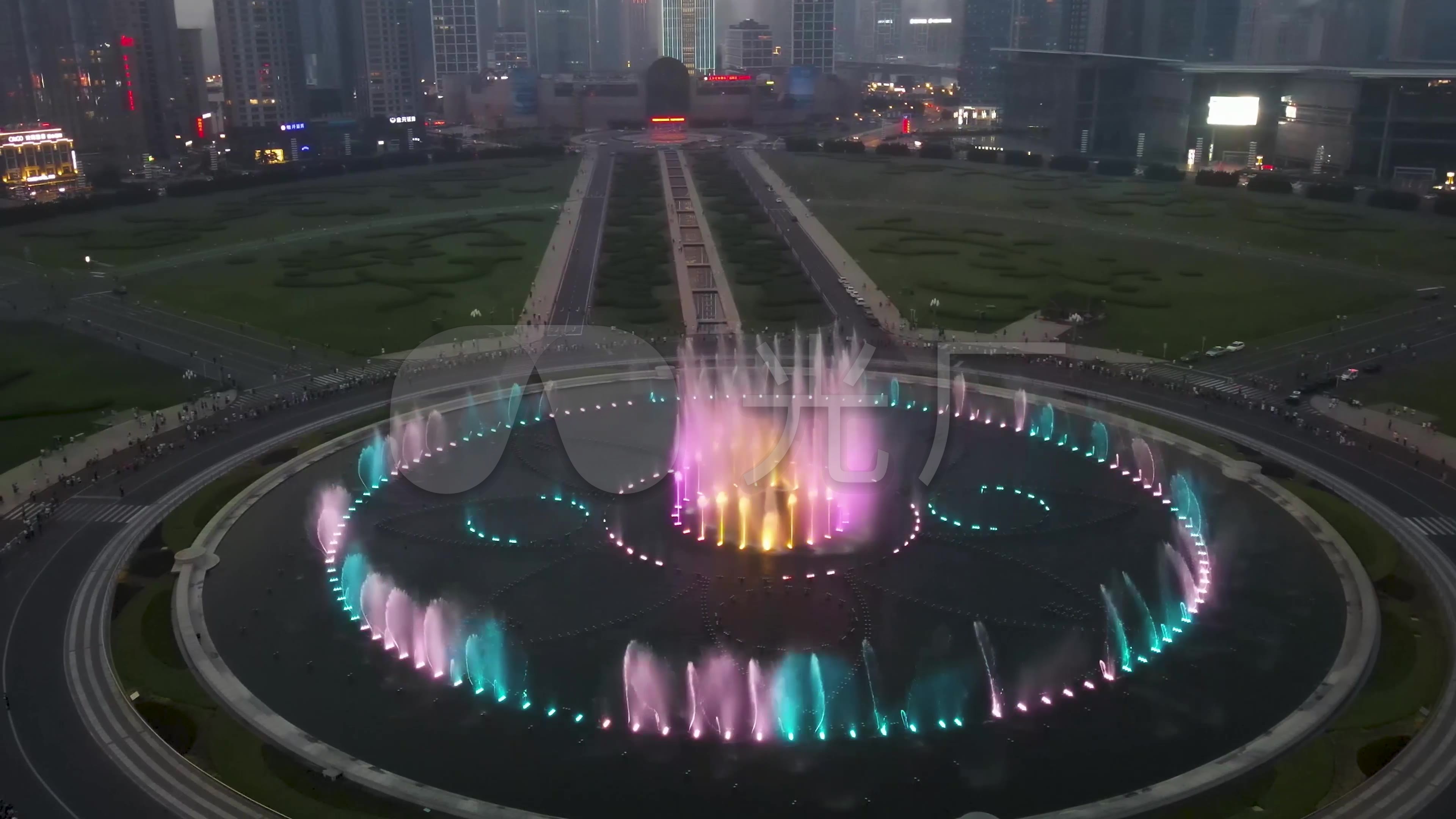 大连星海广场 音乐喷泉 色彩